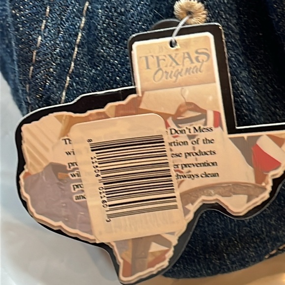 Don’t Mess With Texas new blue DENIM JEAN HAT Billed Cap Adjustable  WHITE BLUE - Picture 5 of 12